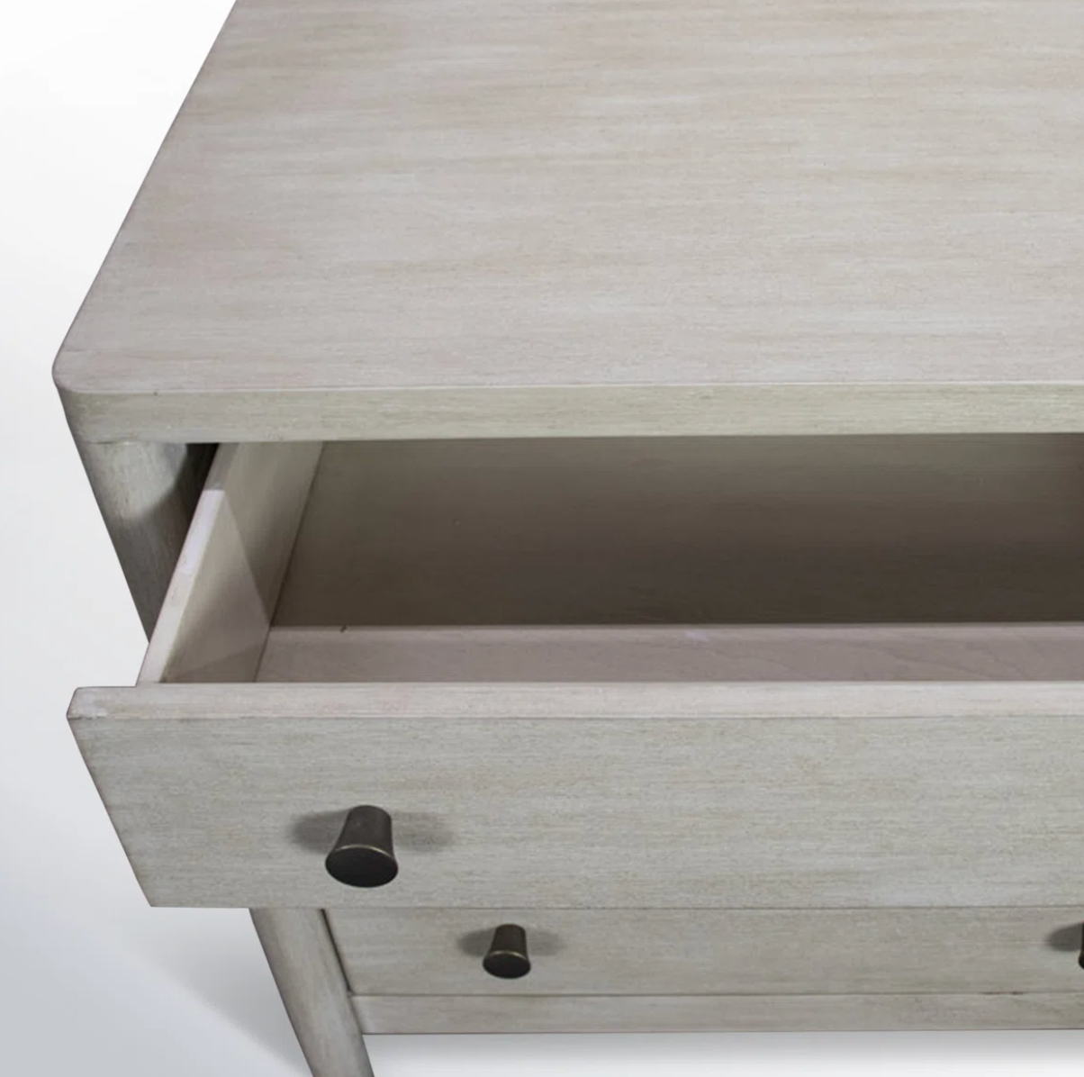 Beige 3-drawer modern nightstand ☕
