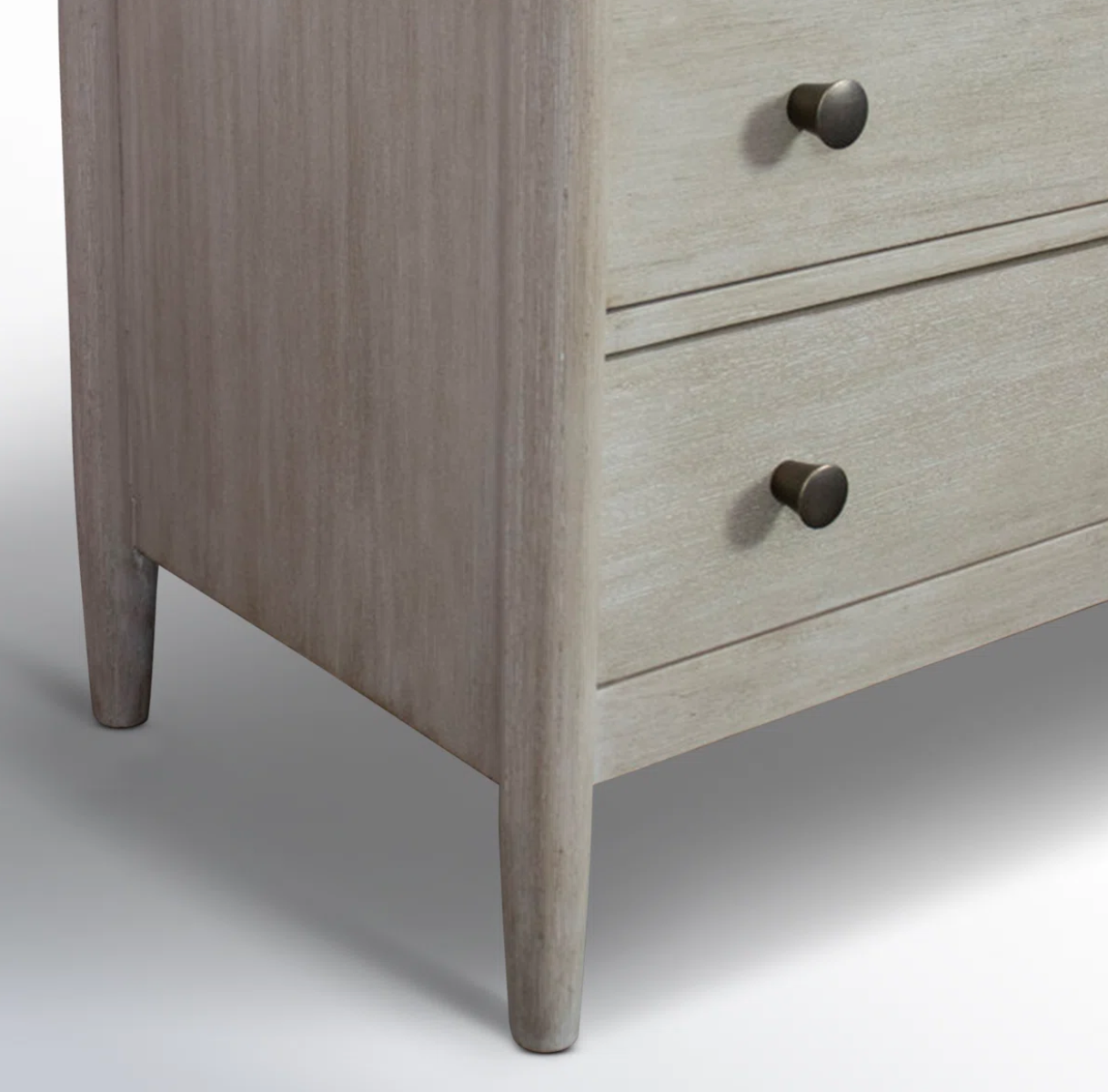 Beige 3-drawer modern nightstand ☕