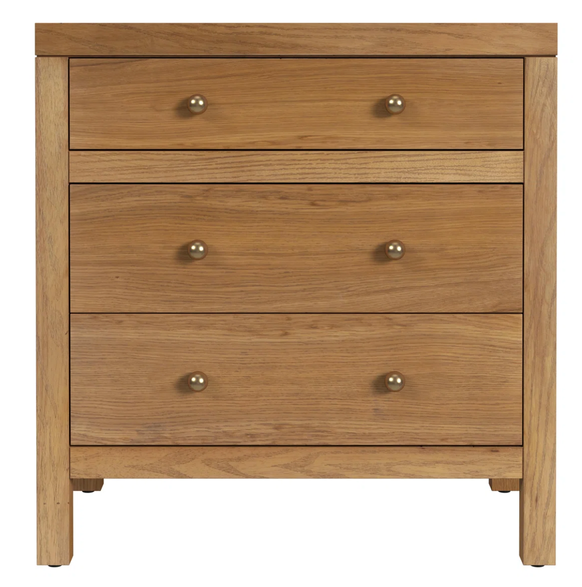 Brown rustic modern 3-drawer nightstand 🤎
