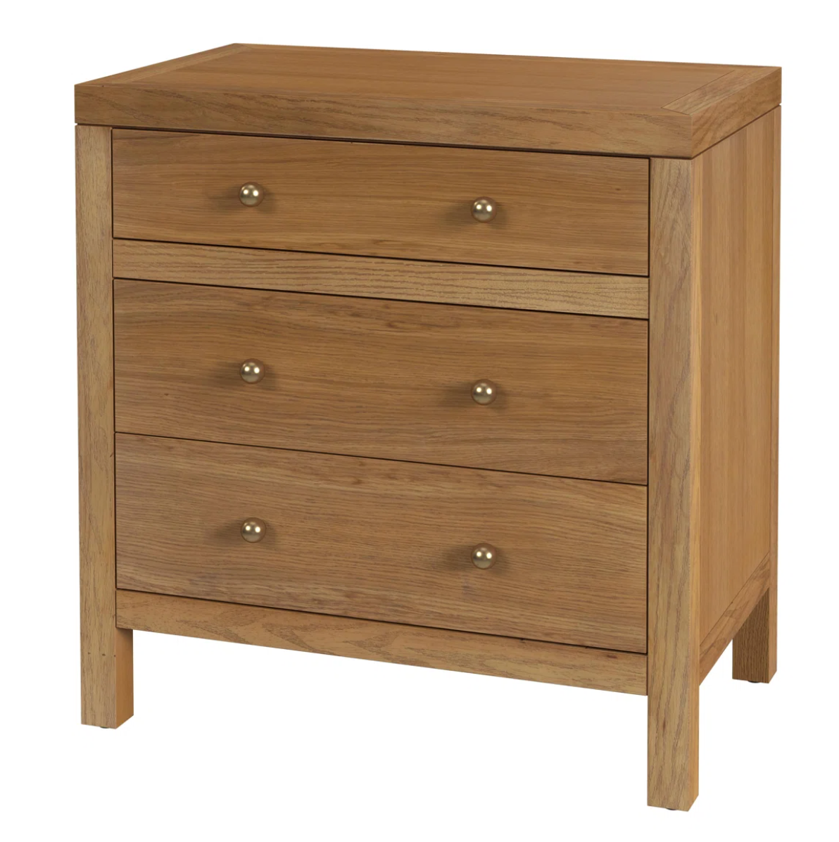 Brown rustic modern 3-drawer nightstand 🤎
