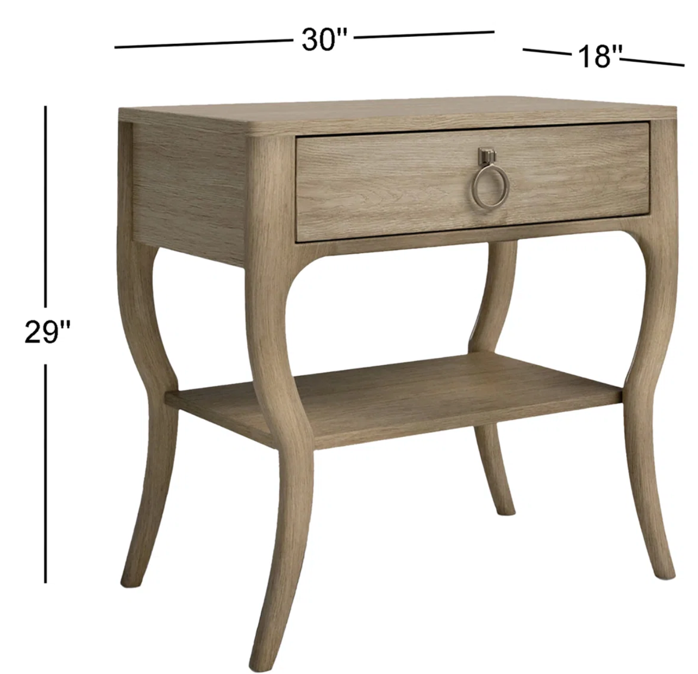 Light brown 1-drawer nightstand 🌼