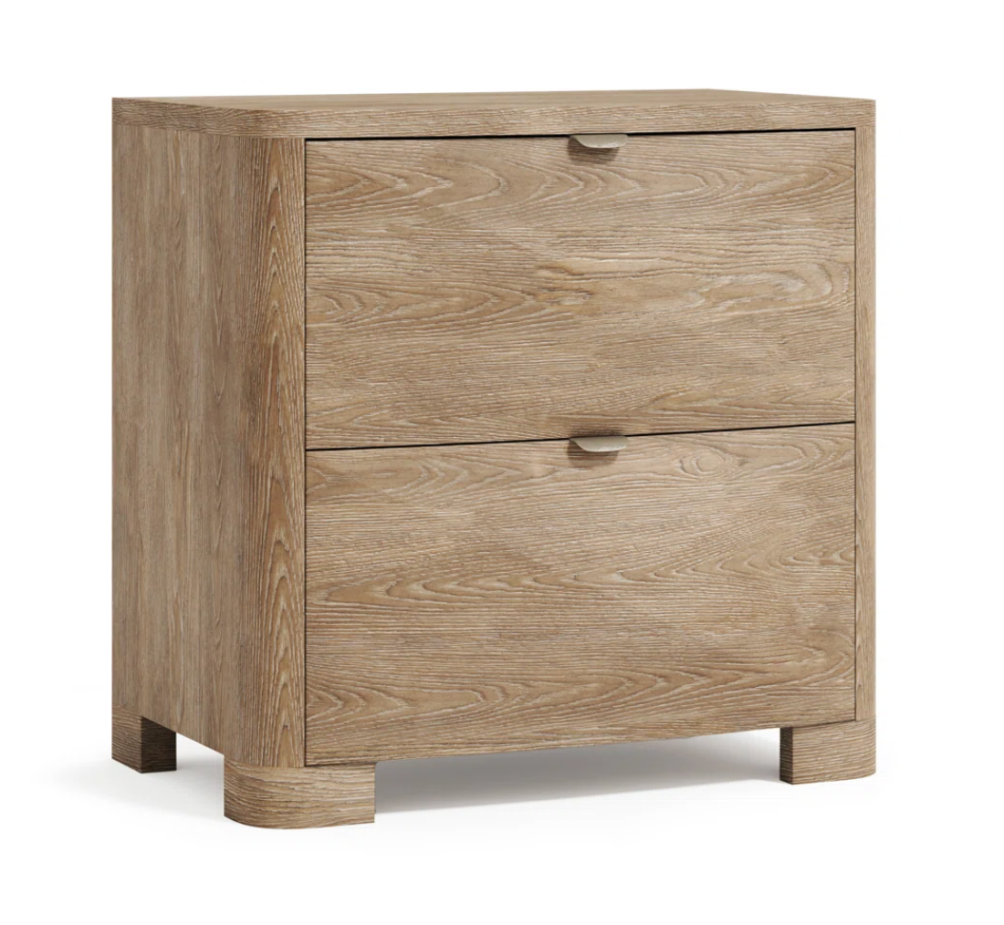 Bernhardt 28'' W solid wood whitewashed oak nightstand 🦌