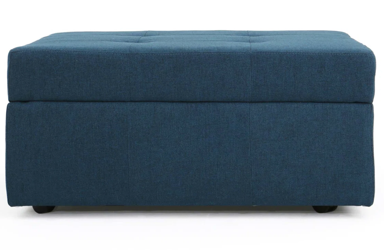 Blue tufted ottoman w/ storage 🦋