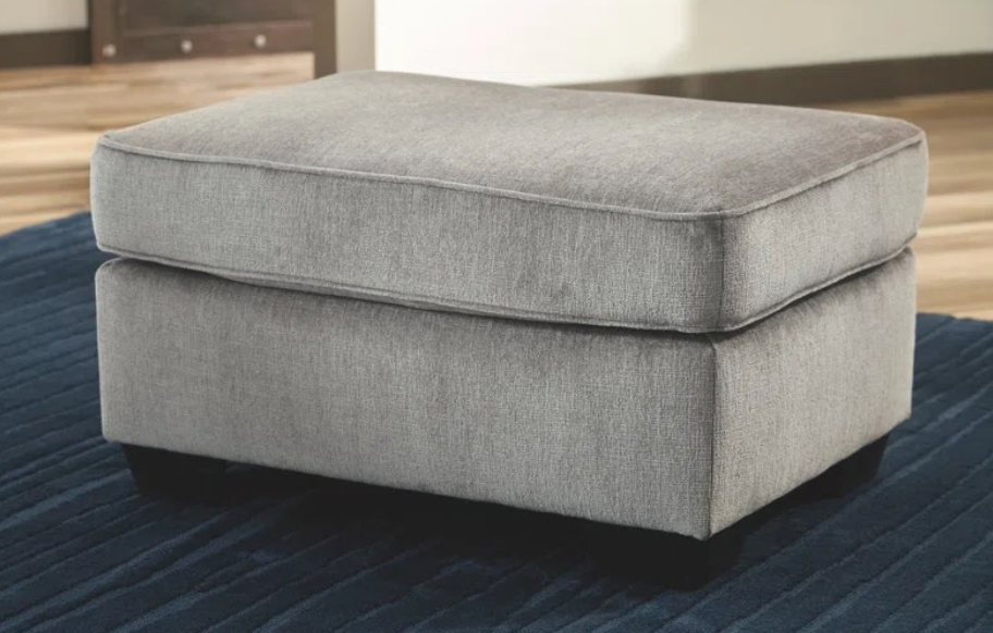 Gray rectangle cocktail ottoman 🩶