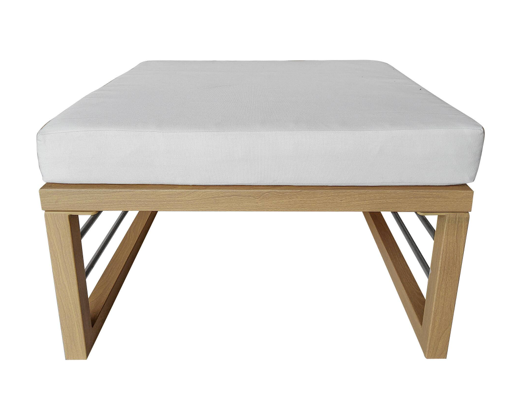 Aluminum outdoor ottoman/coffee table 🤍
