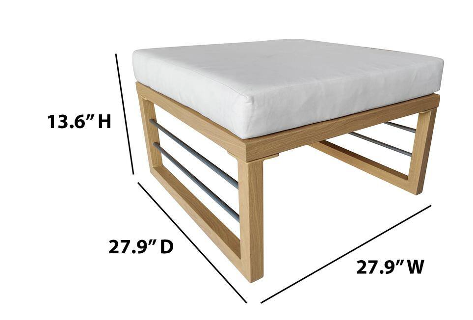 Aluminum outdoor ottoman/coffee table 🤍