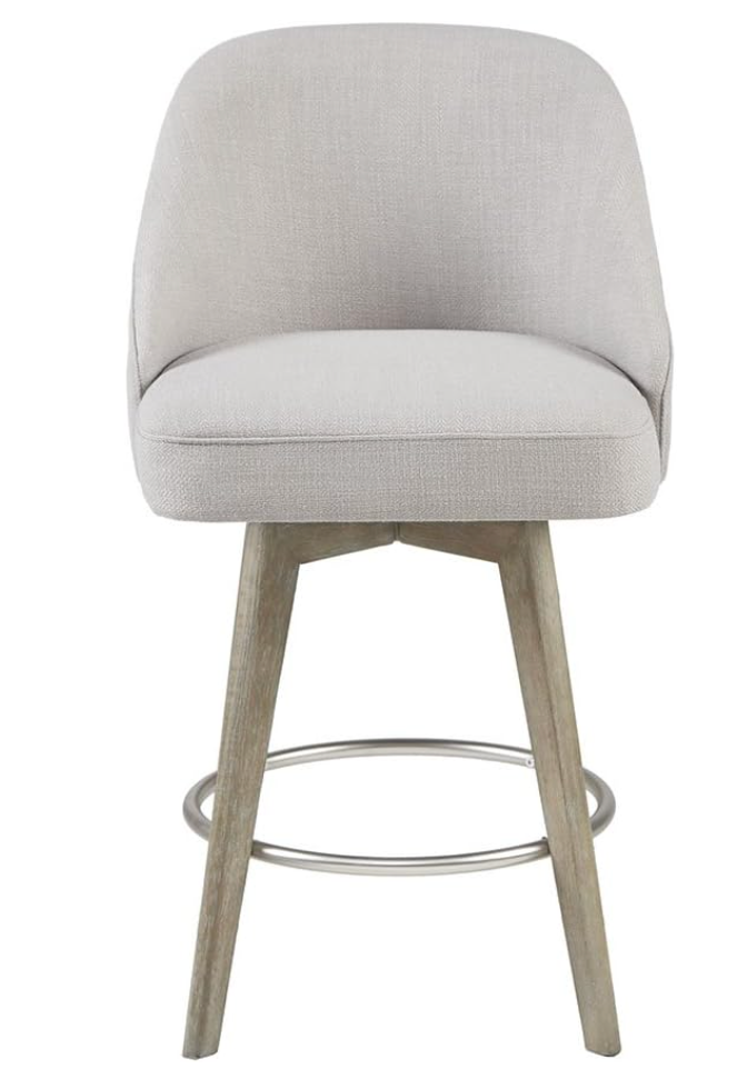 Grey counterheight swivel barstool 🩶