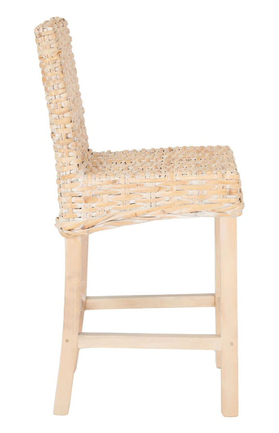 Coastal rattan counterheight barstool π₯