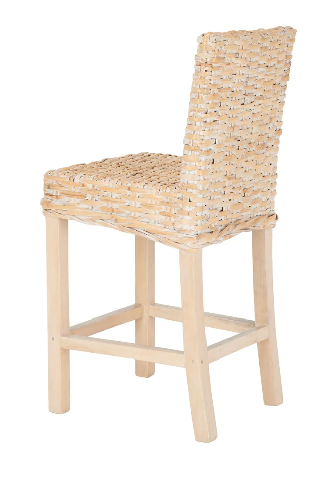 Coastal rattan counterheight barstool π₯