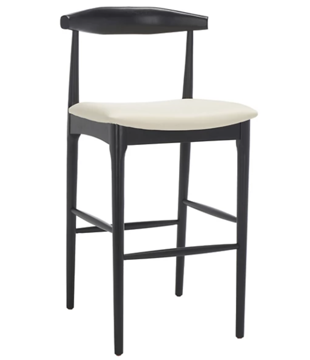 Retro modern barheight black & cream barstool 🥂