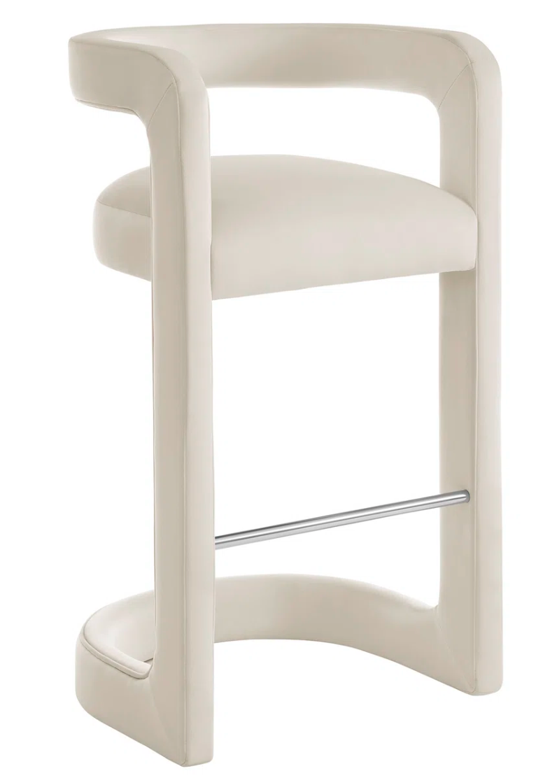 Modern velvet alabaster barstool 🍷
