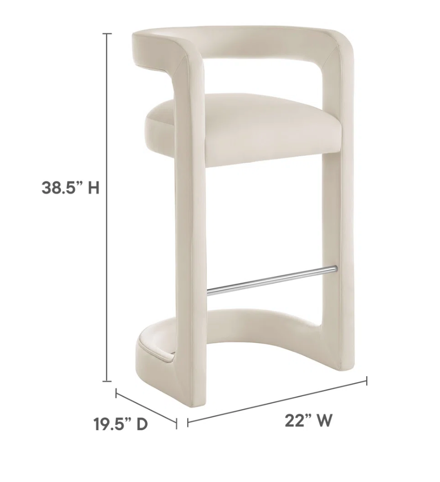 Modern velvet alabaster barstool 🍷