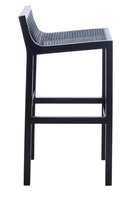 Black beechwood cane rattan barstool 🖤