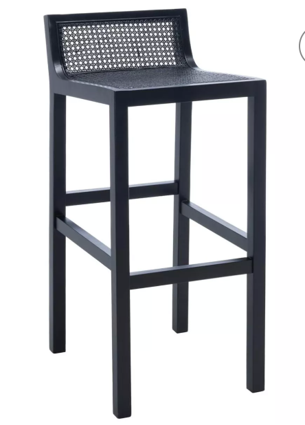 Black beechwood cane rattan barstool 🖤