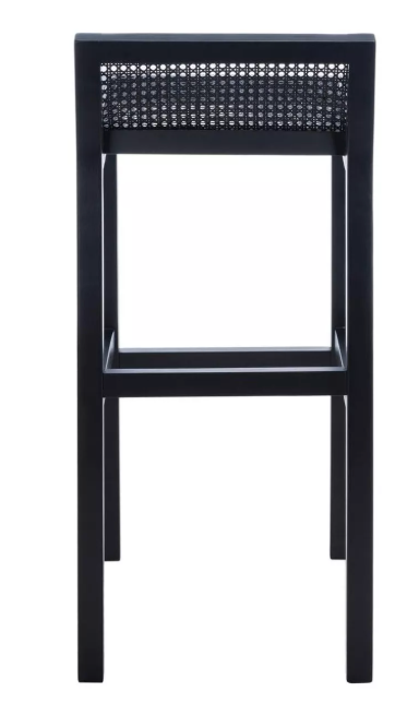 Black beechwood cane rattan barstool 🖤