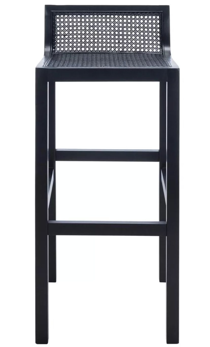 Black beechwood cane rattan barstool 🖤