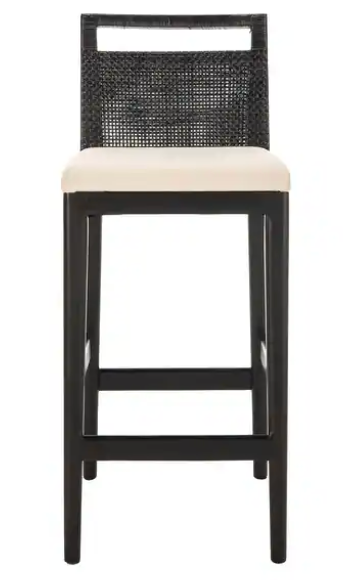 Black & white cushion barheight barstool 🍷