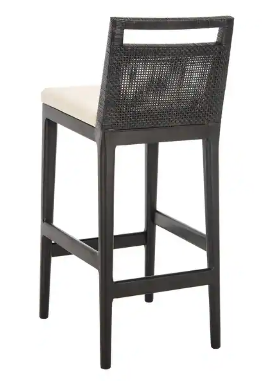 Black & white cushion barheight barstool 🍷