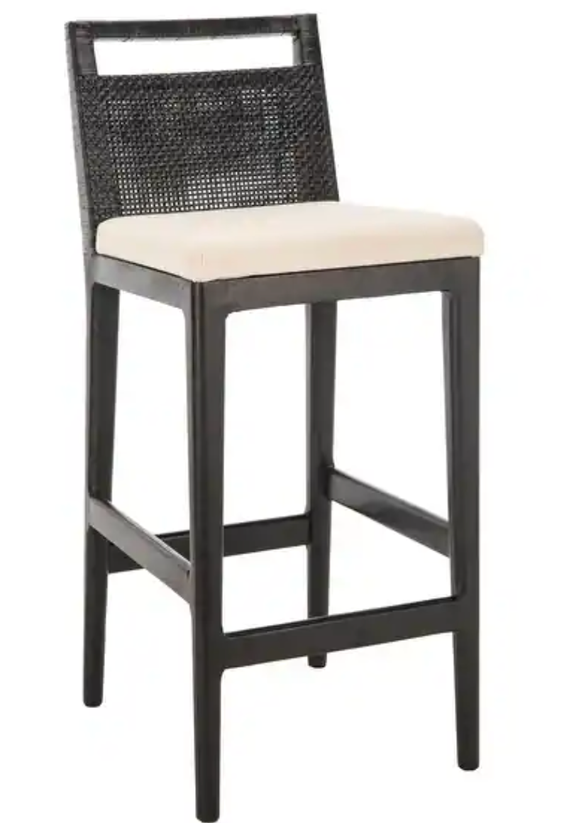 Black & white cushion barheight barstool 🍷