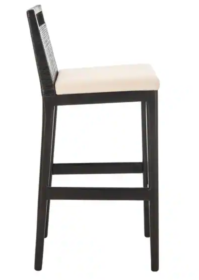 Black & white cushion barheight barstool 🍷