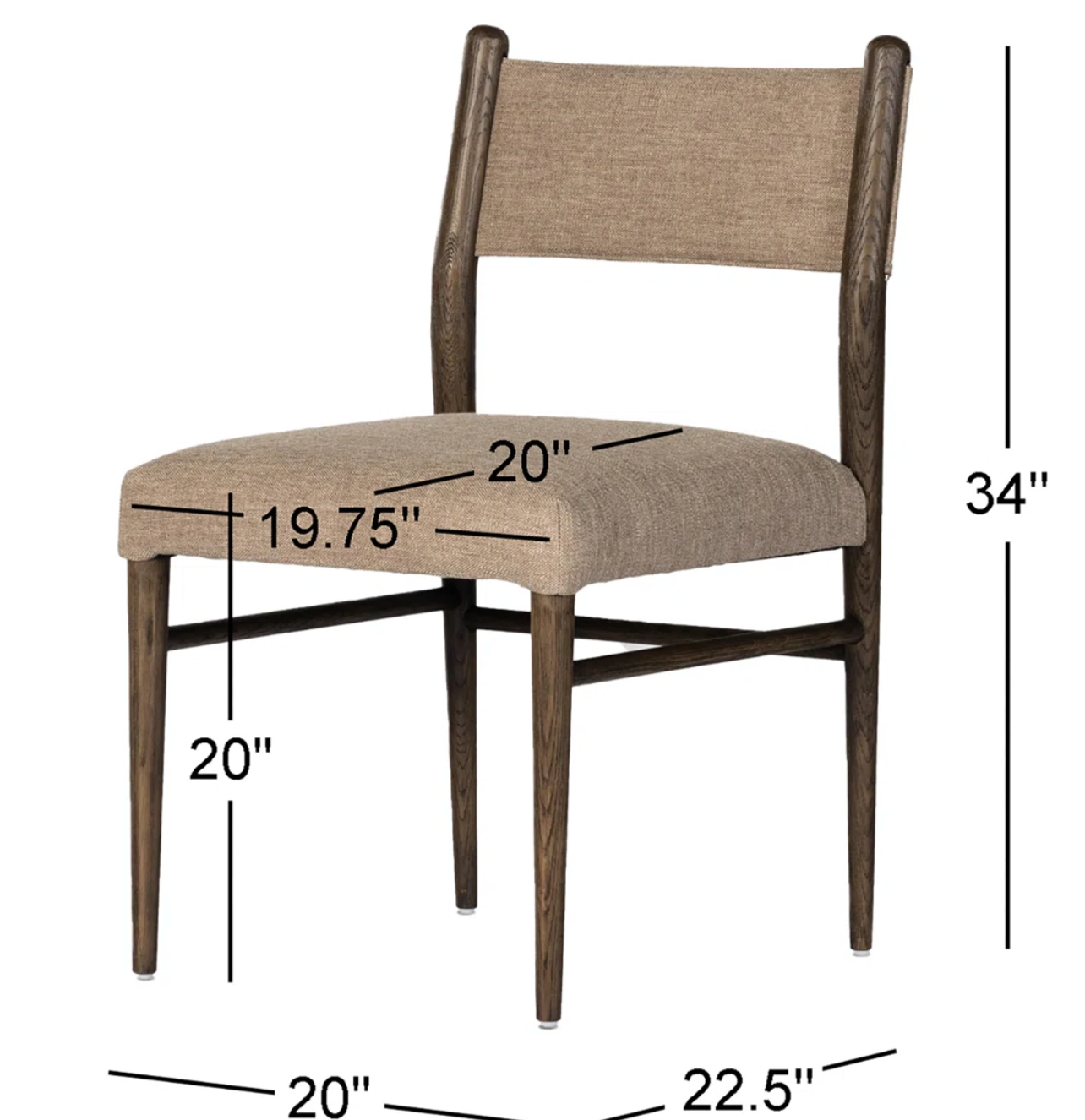 Four Hands upholstered chair w/ oak wood frame 🪑