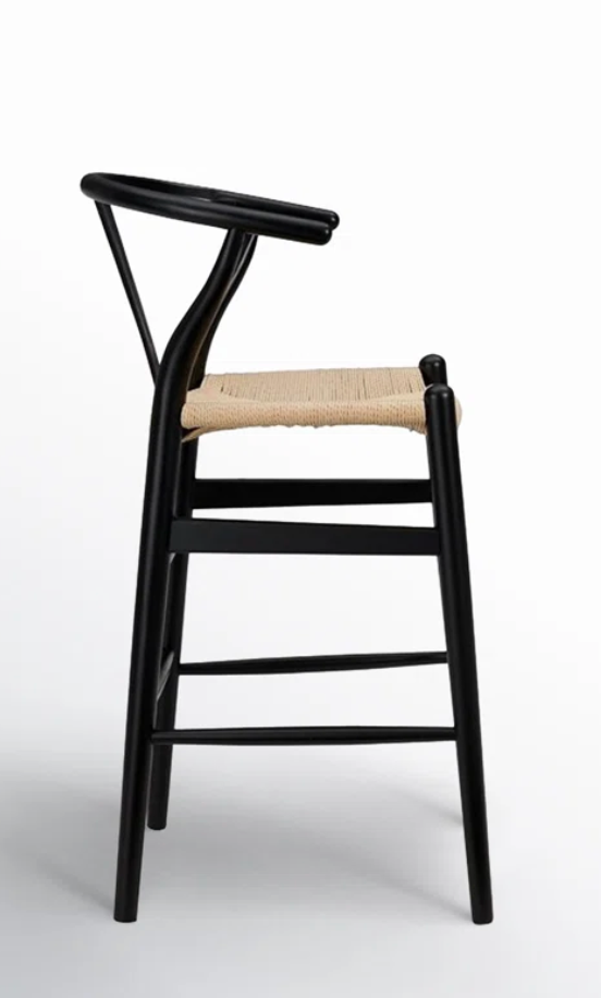 Counter-height Solid Wood Stool in Black🍷