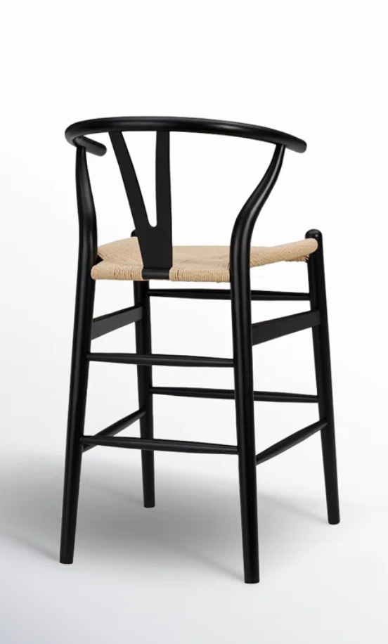 Counter-height Solid Wood Stool in Black🍷