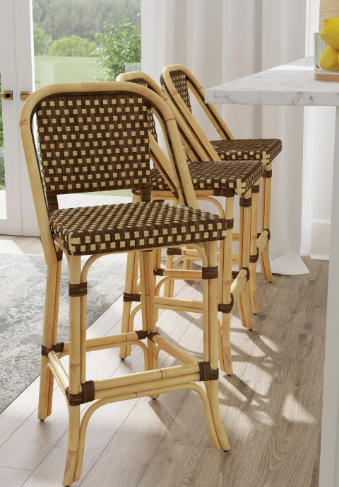 Brown Rattan Bar Stool🍻