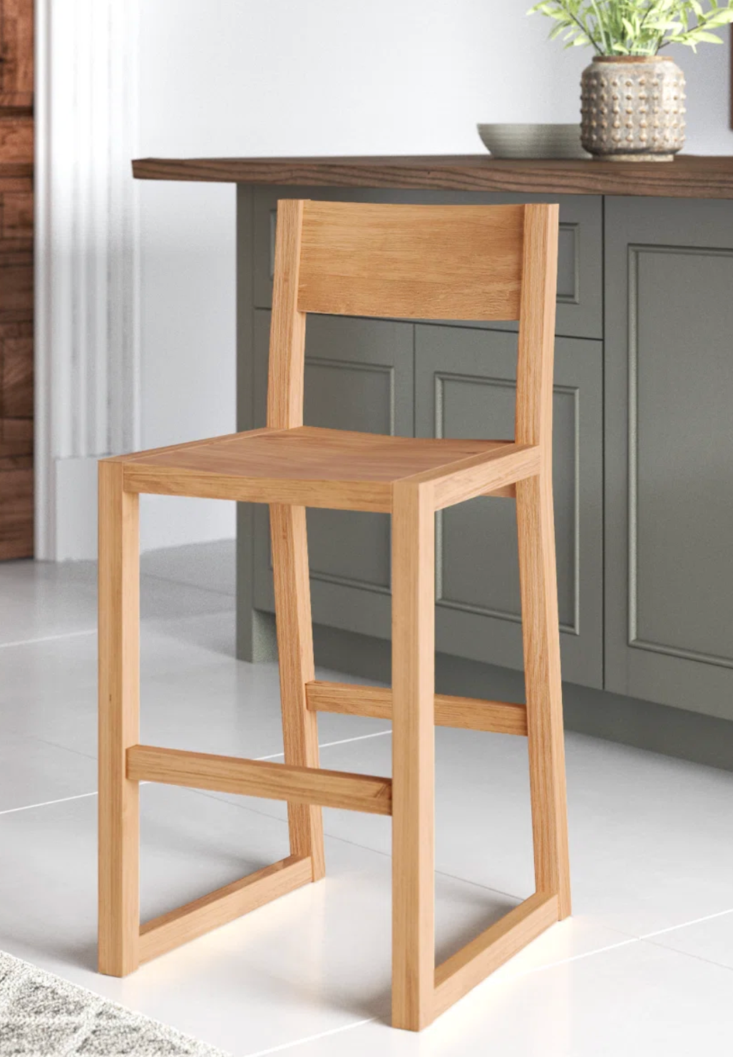 Modern Solid Pine or Honey Brown counterheight barstool🍻
