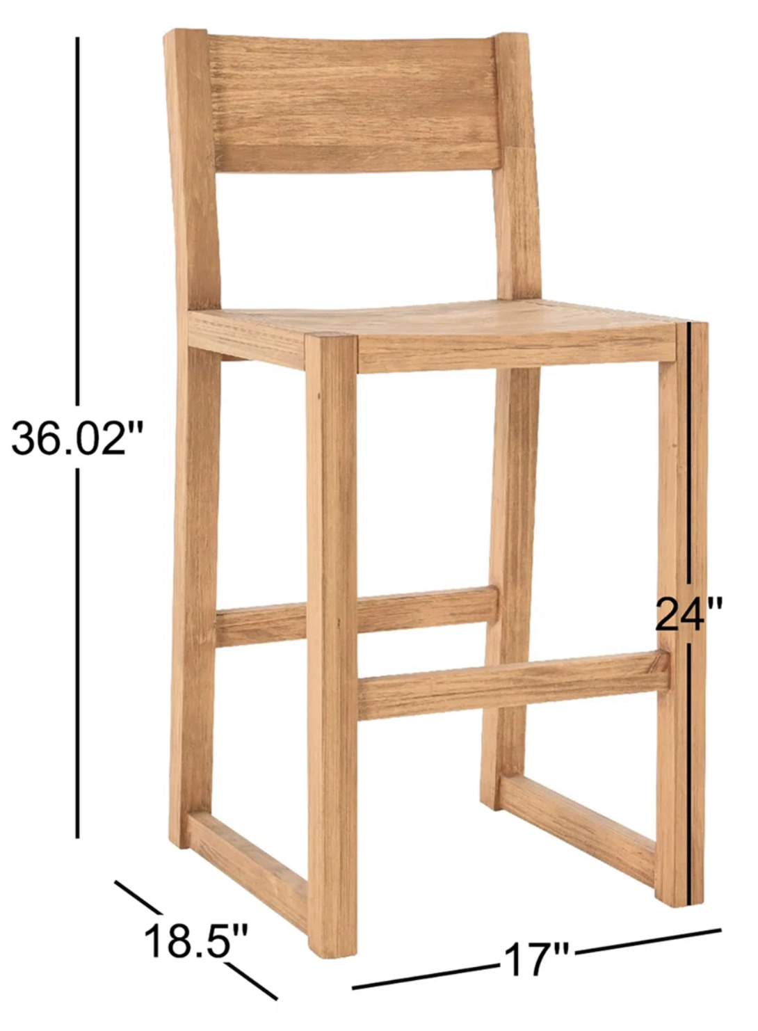 Modern Solid Pine or Honey Brown counterheight barstool🍻