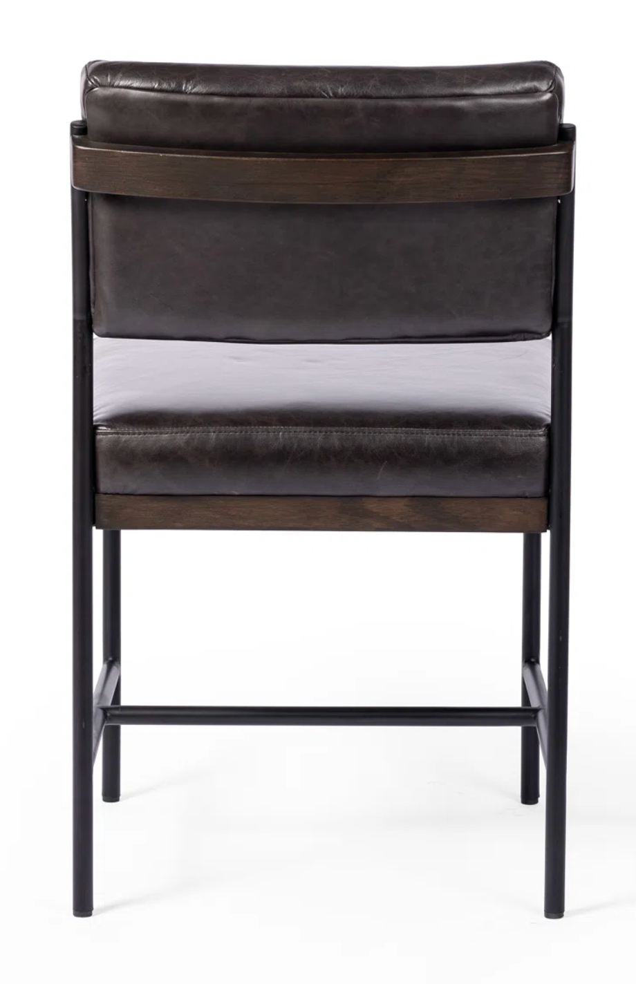 Four Hands black leather & oak wood accent Chairš·