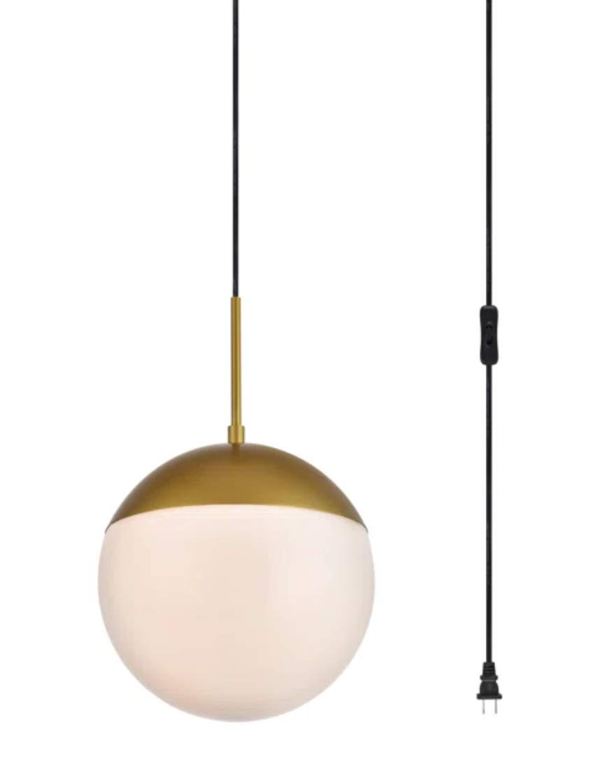 Modern round 1-light gold pendant ✨