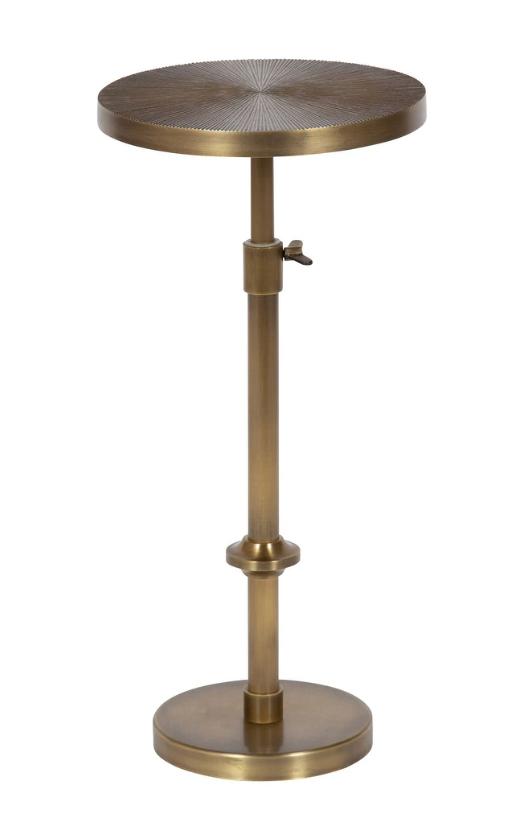 Adjustable brass metal end table ⚜️