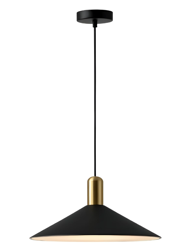 Matte black MCM 1-light industrial dome cone pendant 🖤