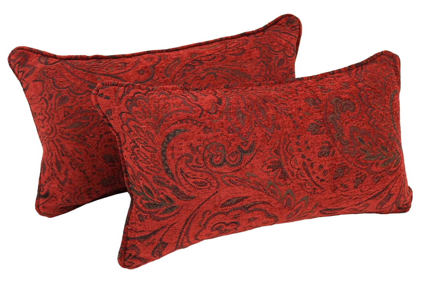 2 auburn Jacquard chenille rectangular throw pillows🌹