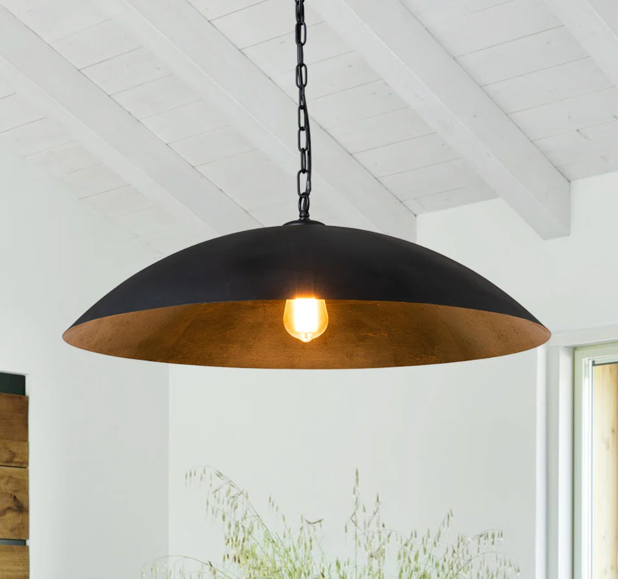 Black 1 - Light wide dome pendant 💫