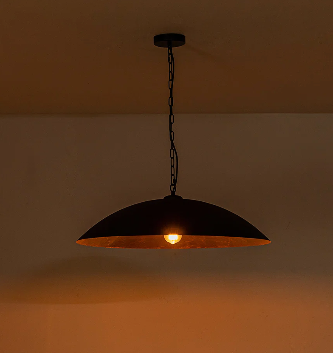 Black 1 - Light wide dome pendant 💫