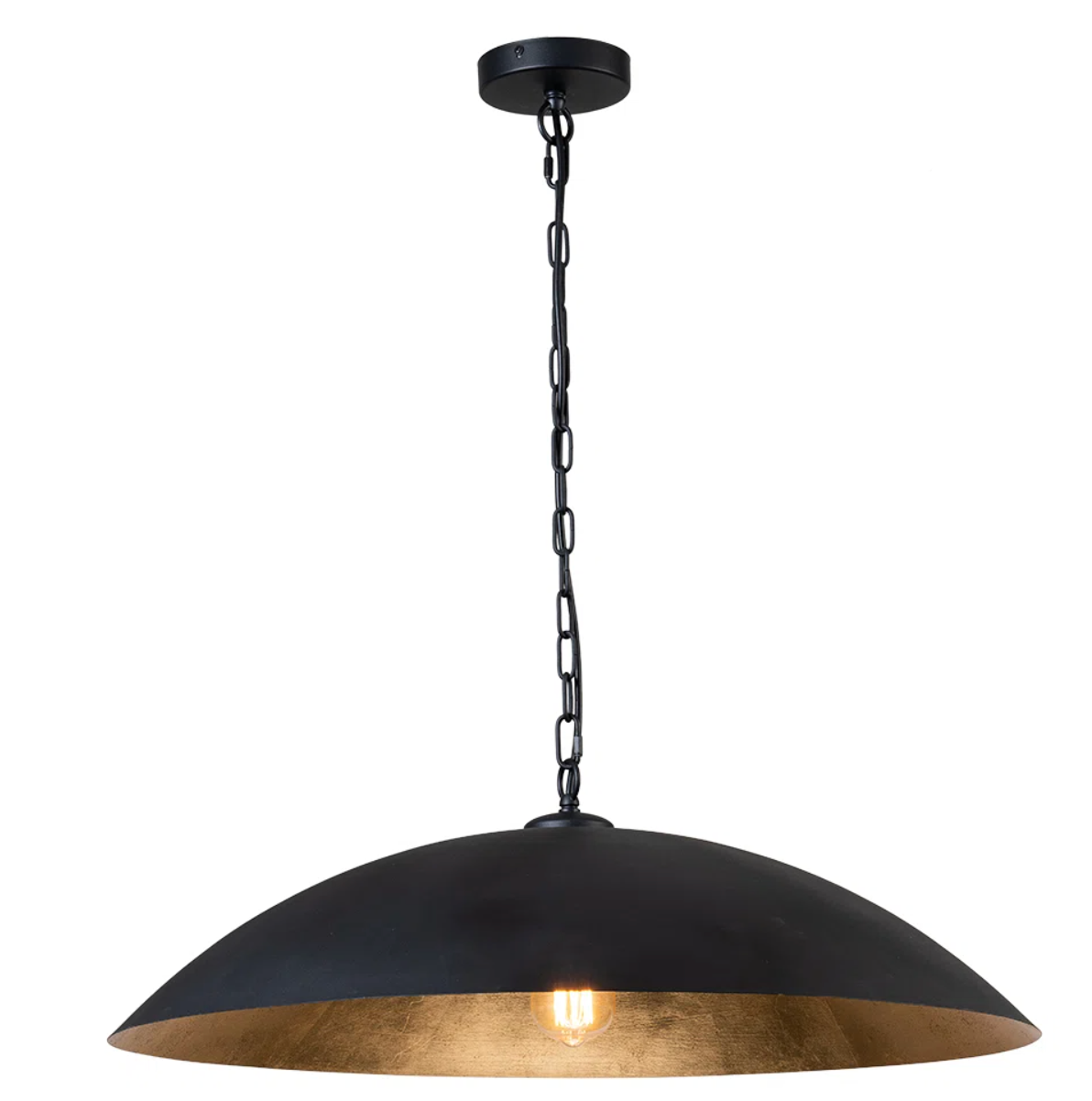Black 1 - Light wide dome pendant 💫