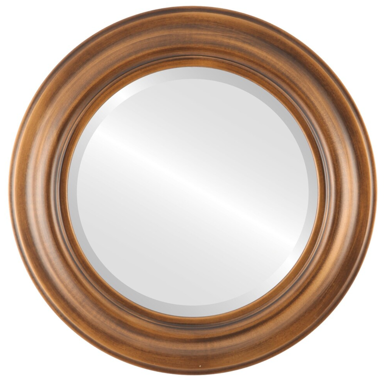 Framed 23" round mirror in Sunset Gold 🌼
