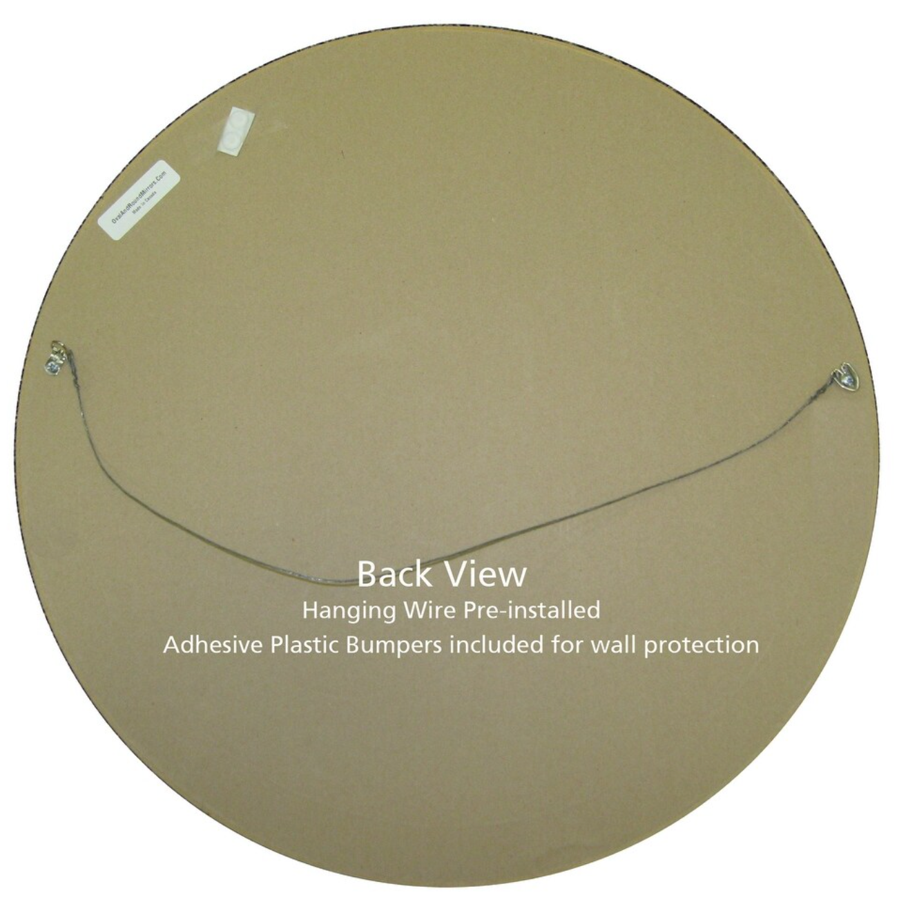 Framed 23" round mirror in Sunset Gold 🌼