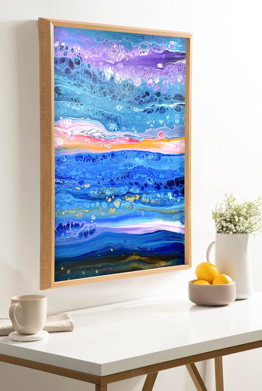 18x24 abstract tropical tides landscape glass canvas tπ
