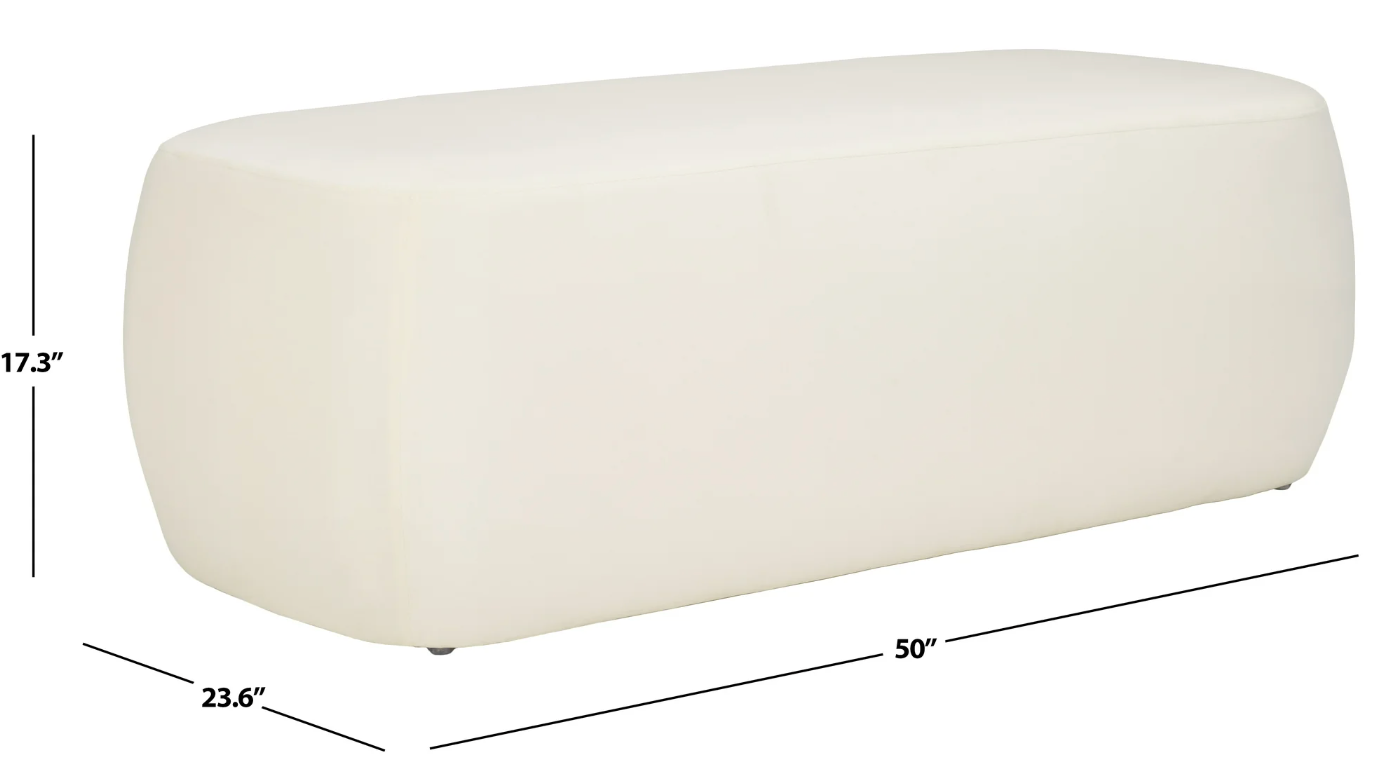 Cream velvet ottoman ♡