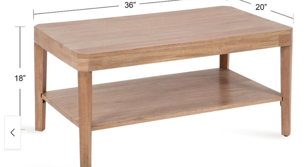 Modern natural mango wood coffee table☕
