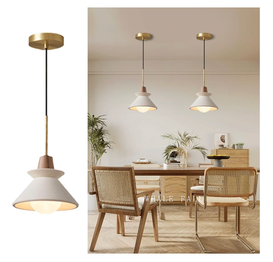 Nordic concrete white cement pendant light 💡