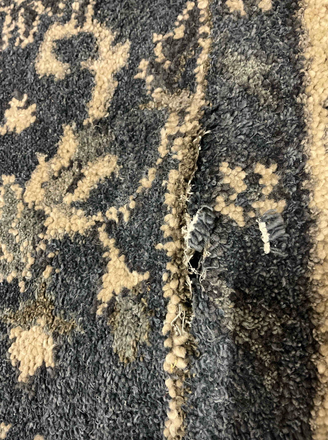 8x10 flint gray Oushak botanical rug 🩶