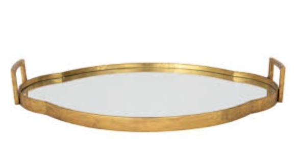 Gold decorative tray 27'' x 5'' x 18'' 💫