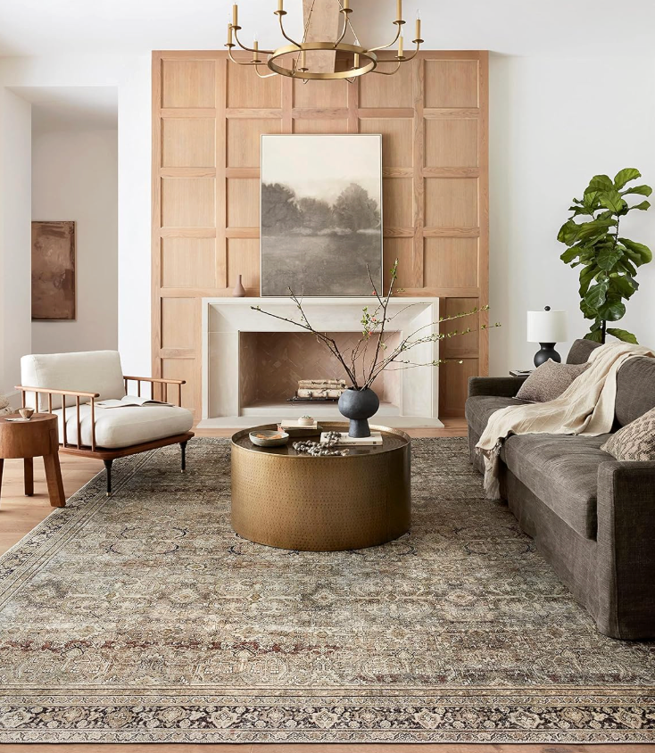 Loloi Olive/Charcoal 9x12 vintage-inspired rug π«