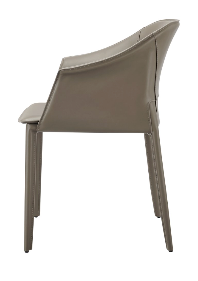 Recycled grey leather armchair 🩶