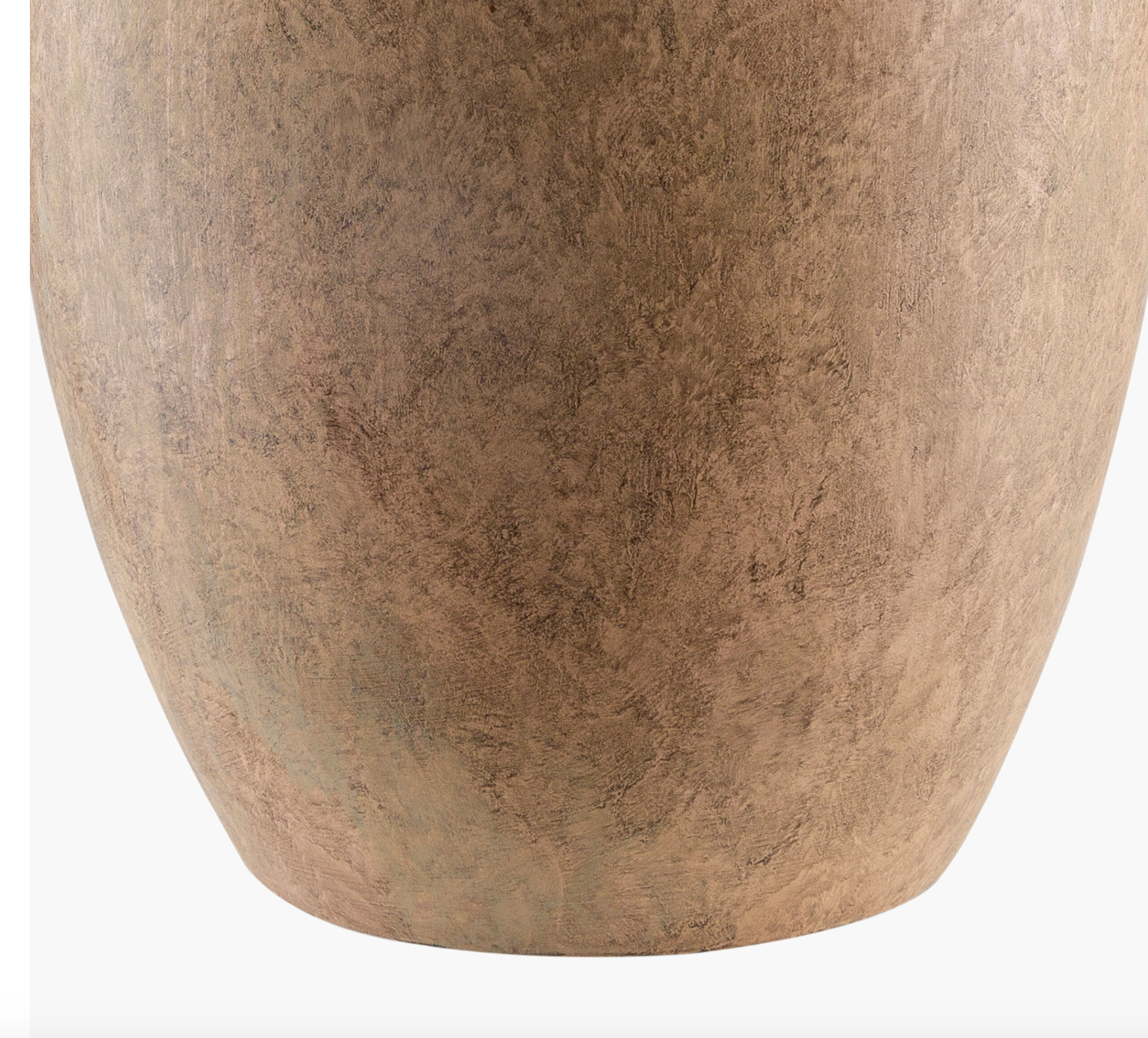 Glazed brown ceramic accent table lamp w/ beige linen shade 🦢