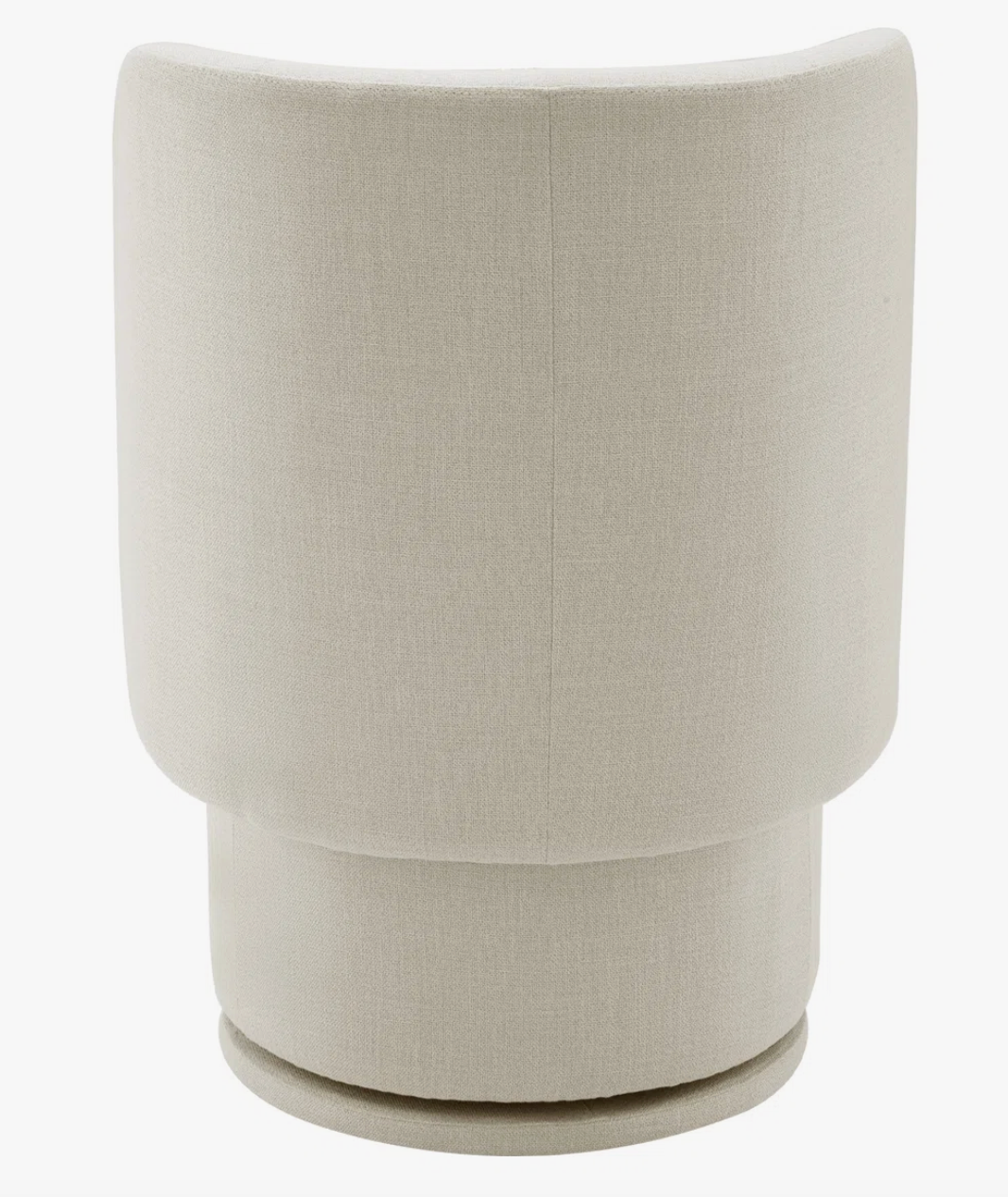 Linen swivel upholstered barrel chair 🐚